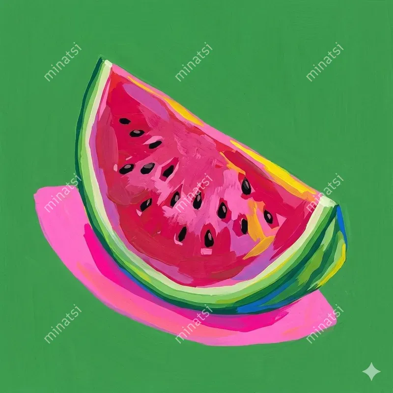 Bold Pop Art Gouache Fruit Botanicals