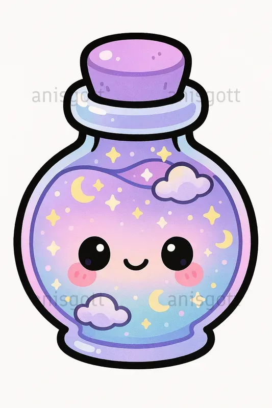 Cute Pastel Cosmic Chibi Stickers