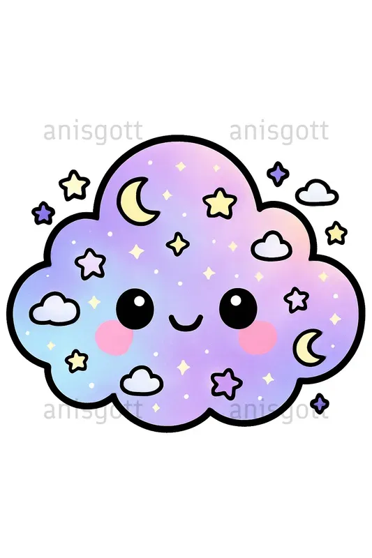 Cute Pastel Cosmic Chibi Stickers