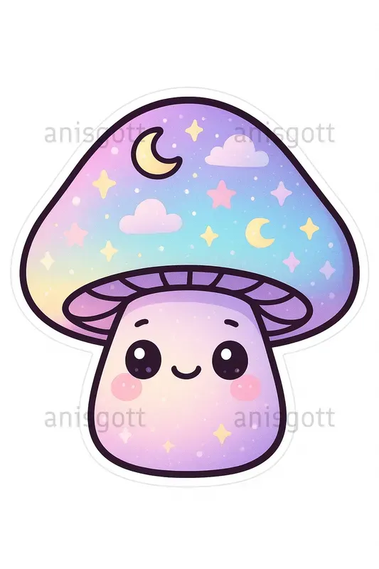 Cute Pastel Cosmic Chibi Stickers