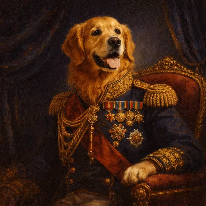 Royal Pet Portraits From Your Photos