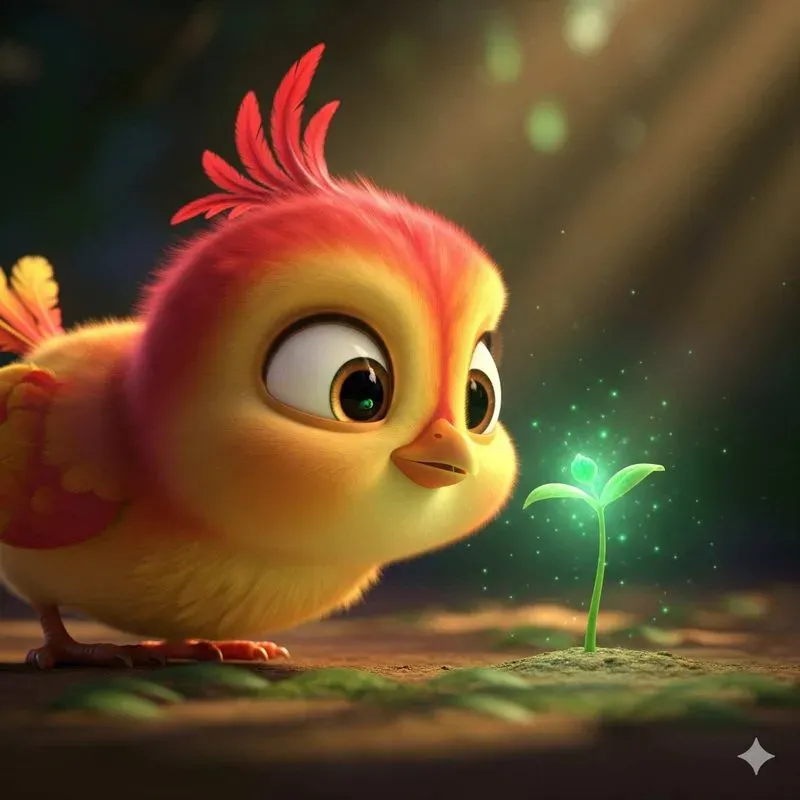 Emotive 3D Bird Character Scenes