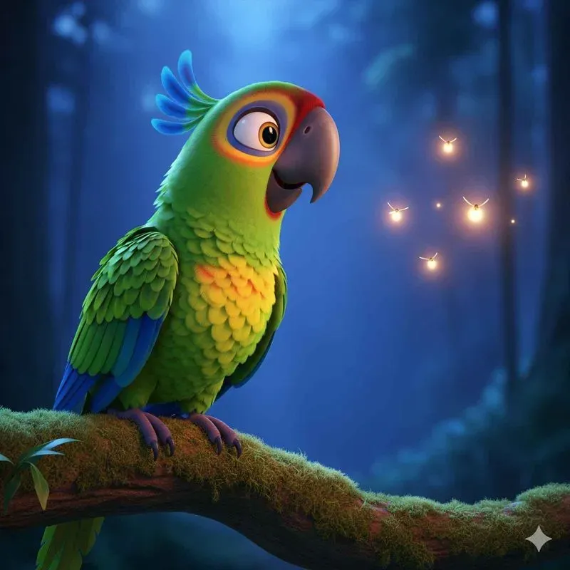 Emotive 3D Bird Character Scenes