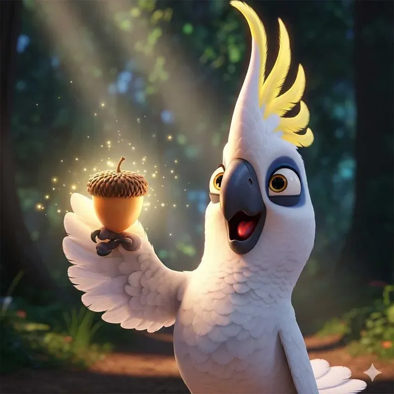 Emotive 3D Bird Character Scenes