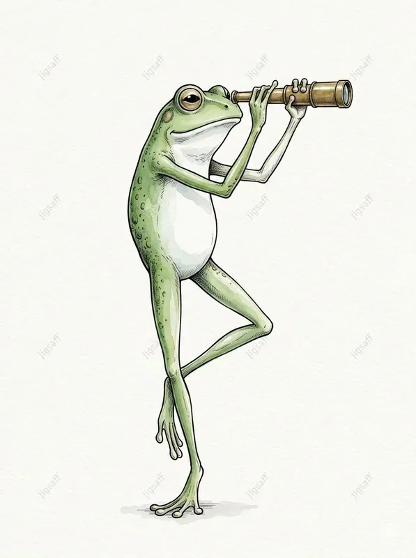 Quirky Frog Watercolor Illustrations