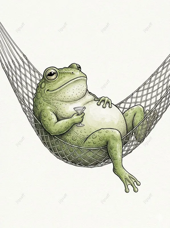 Quirky Frog Watercolor Illustrations