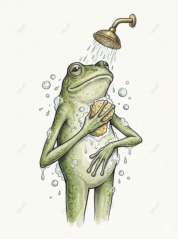 Quirky Frog Watercolor Illustrations