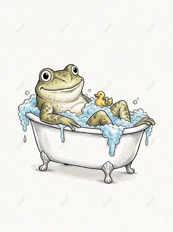 Quirky Frog Watercolor Illustrations