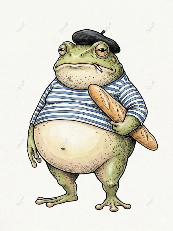 Quirky Frog Watercolor Illustrations