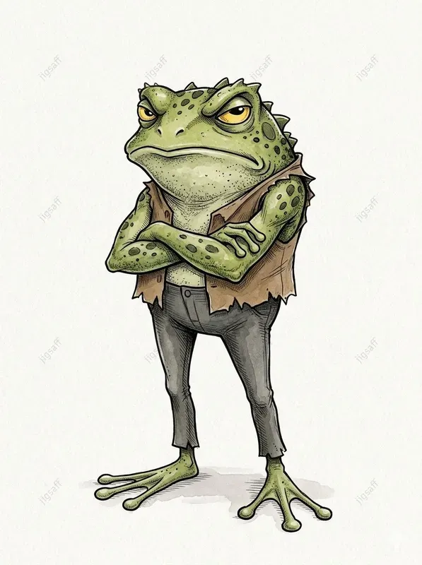 Quirky Frog Watercolor Illustrations