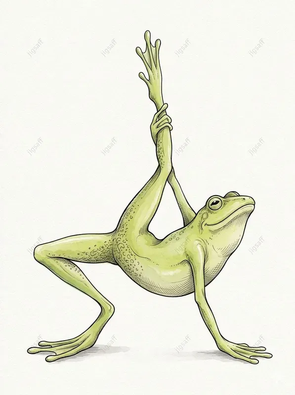 Quirky Frog Watercolor Illustrations