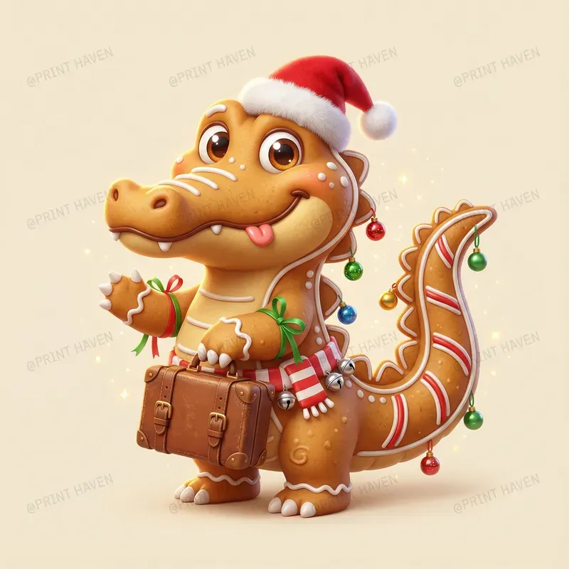 Whimsical 3D Gingerbread Characters