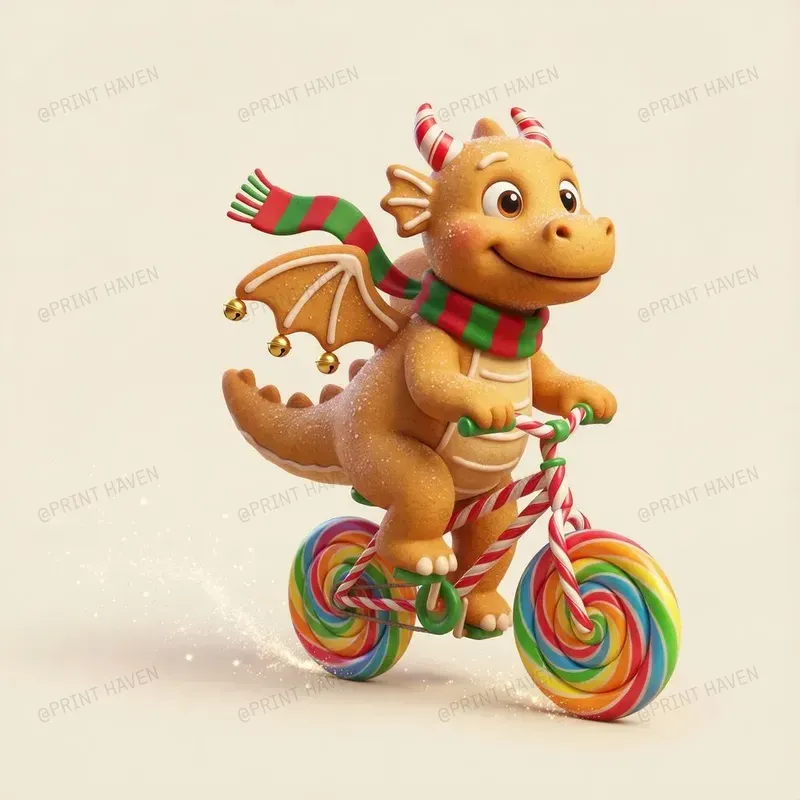 Whimsical 3D Gingerbread Characters
