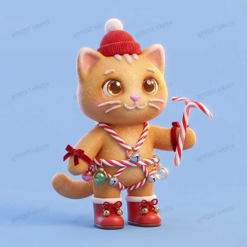 Whimsical 3D Gingerbread Characters
