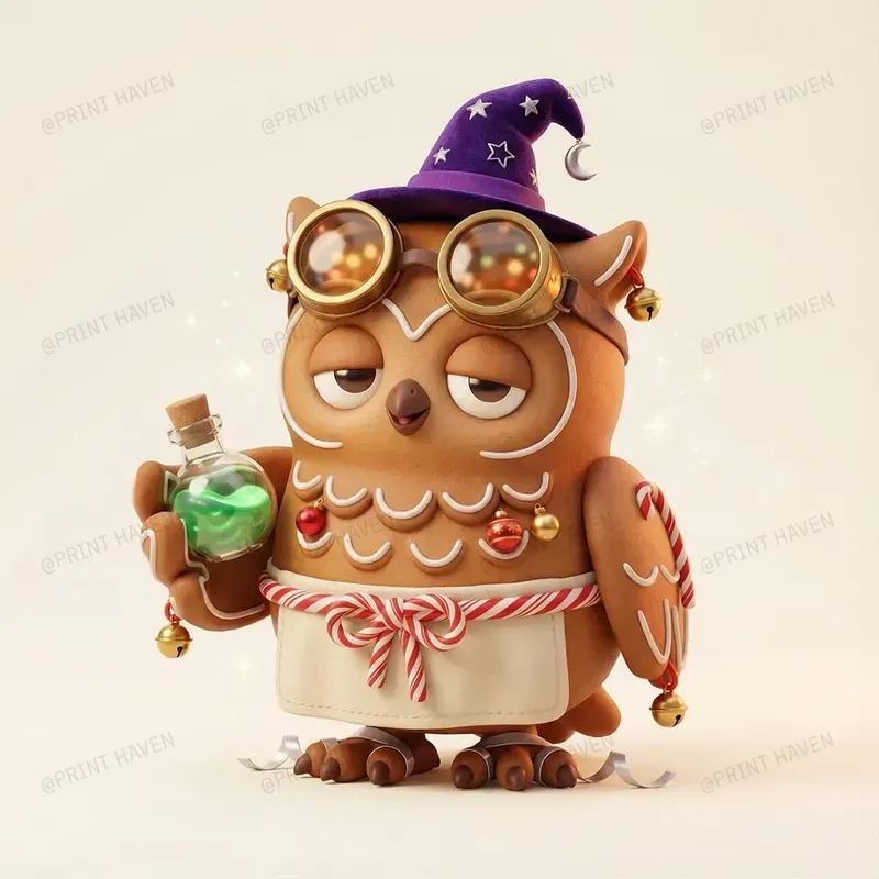 Whimsical 3D Gingerbread Characters