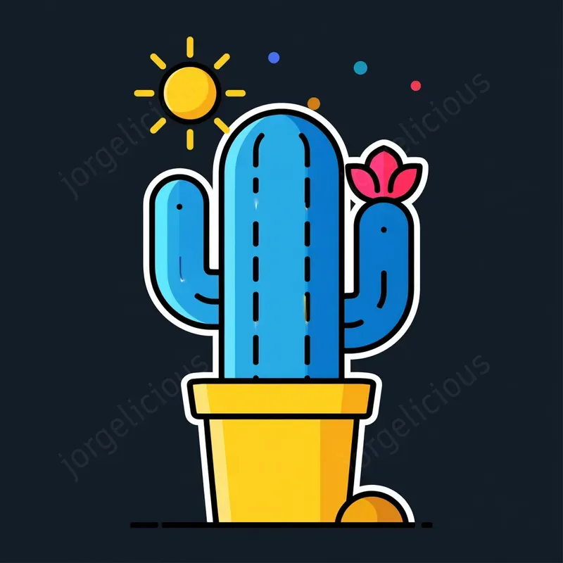 Flat Vector Sticker Icons