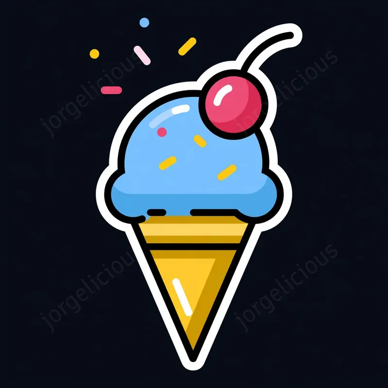 Flat Vector Sticker Icons