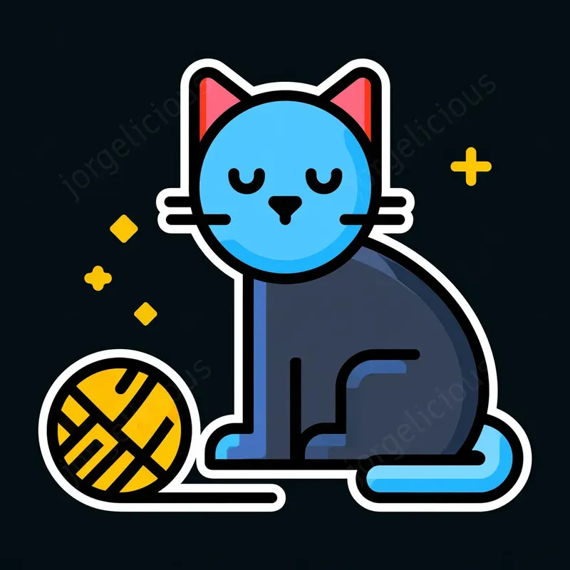 Flat Vector Sticker Icons