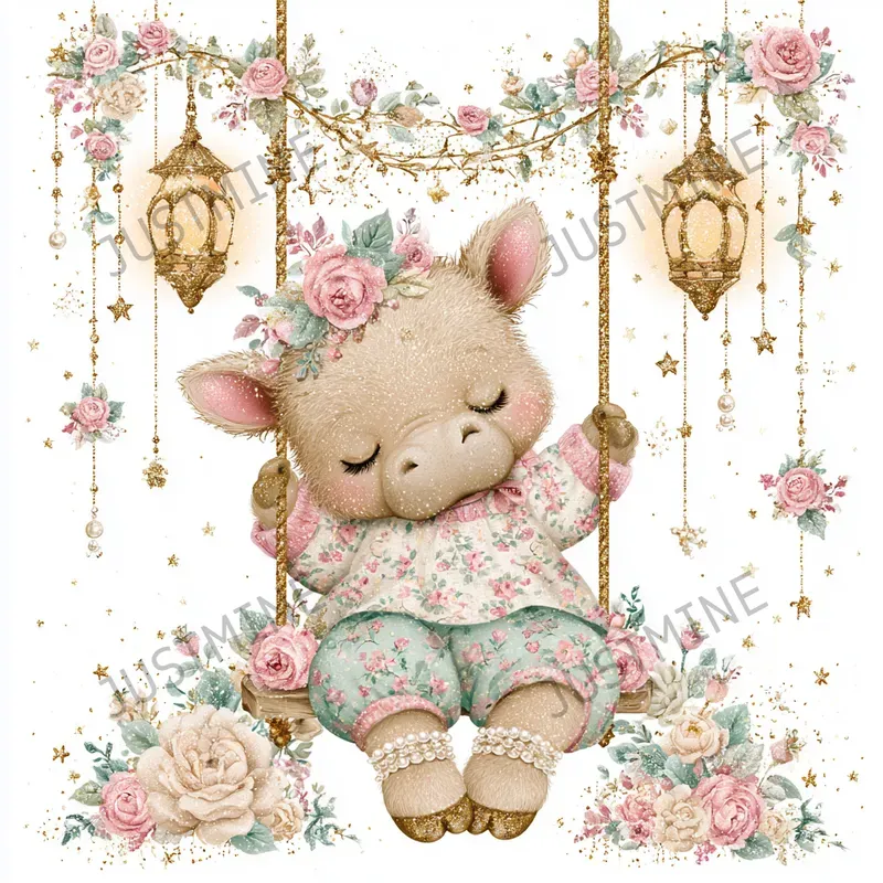 Relaxing Spring Nursery Clipart