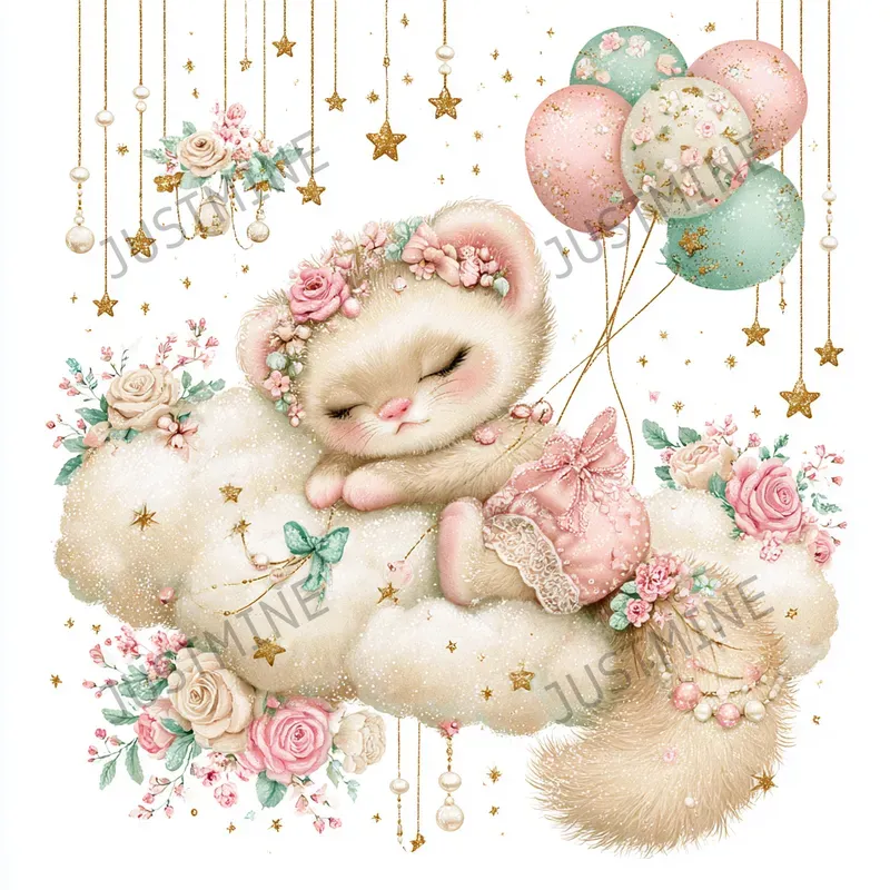 Relaxing Spring Nursery Clipart