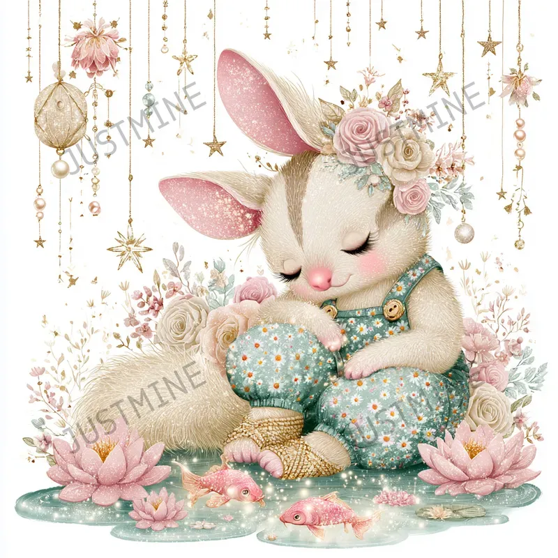 Relaxing Spring Nursery Clipart