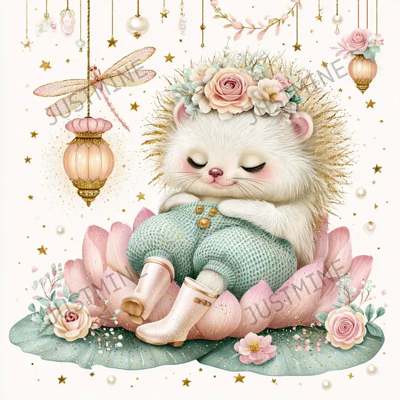 Relaxing Spring Nursery Clipart