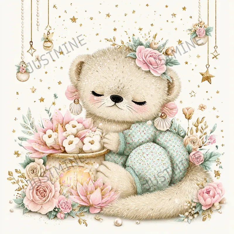 Relaxing Spring Nursery Clipart