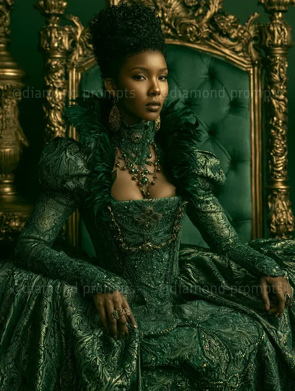 Emerald Gold Luxury Portraits