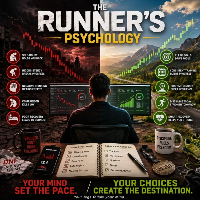 Mindset Mastery Split Infographic Posters