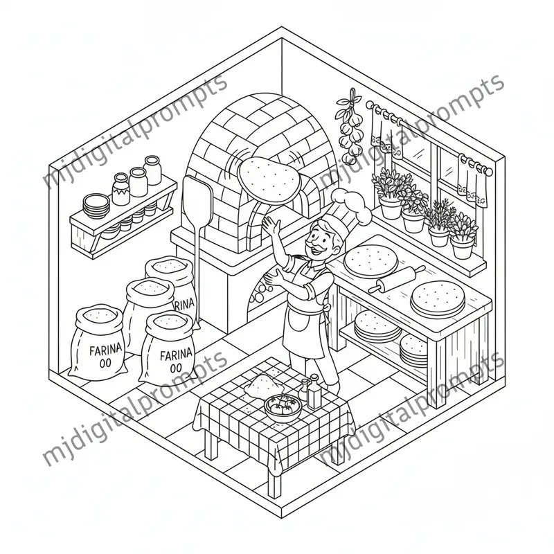 Custom 3D Isometric Coloring Pages