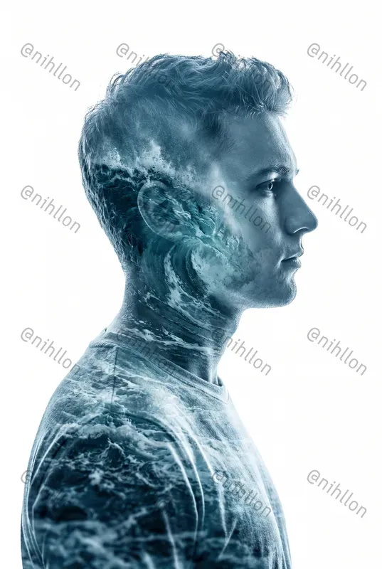 Double Exposure Profile Portraits