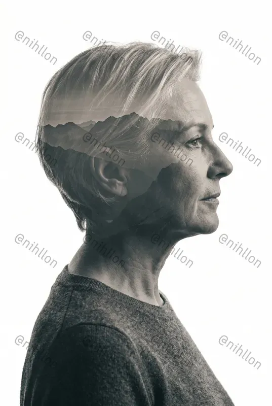 Double Exposure Profile Portraits