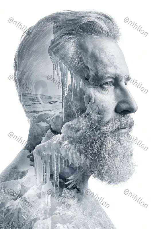 Double Exposure Profile Portraits