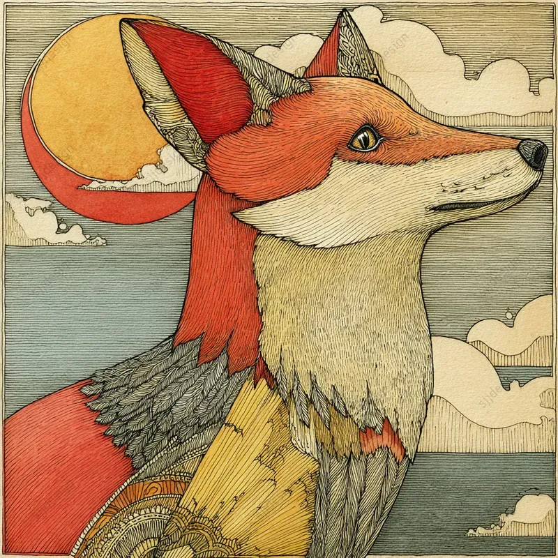 Whimsical Medieval Folk Art Style