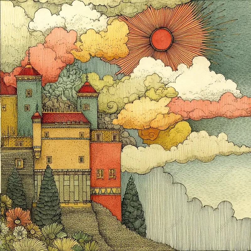 Whimsical Medieval Folk Art Style