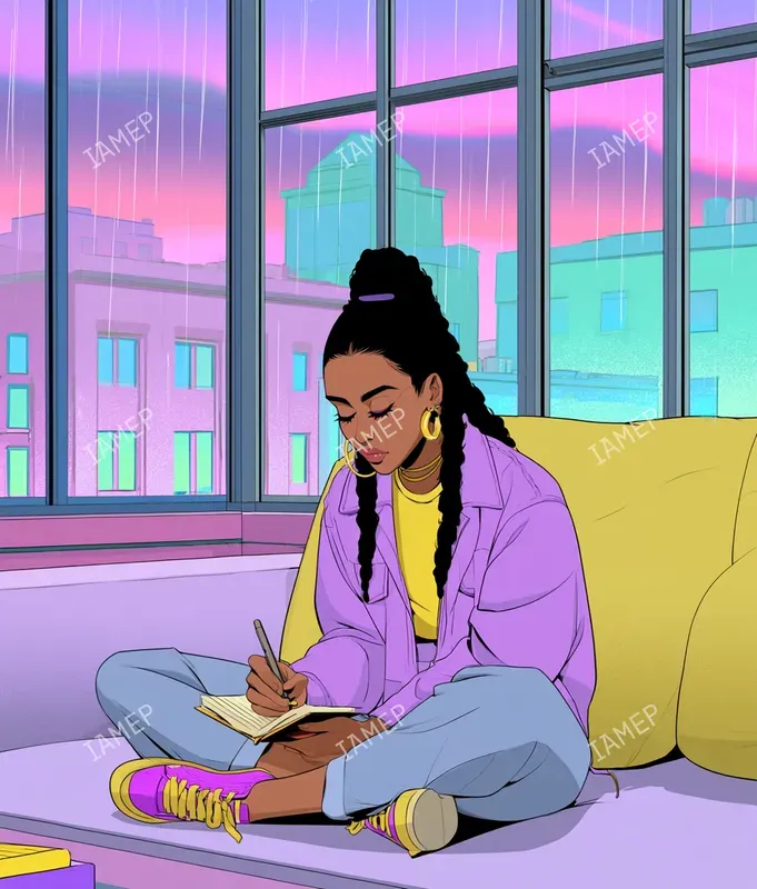 Pastel Lifestyle Illustration Scenes