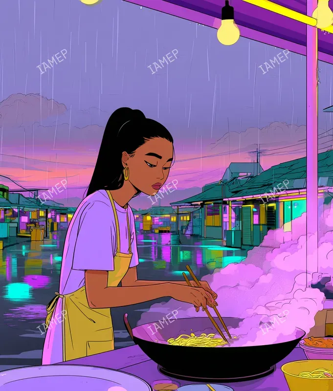 Pastel Lifestyle Illustration Scenes