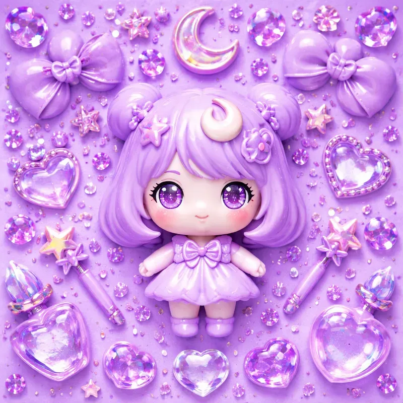 Vibrant Toy Flatlay Dreamscape Art