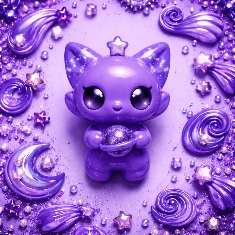 Vibrant Toy Flatlay Dreamscape Art