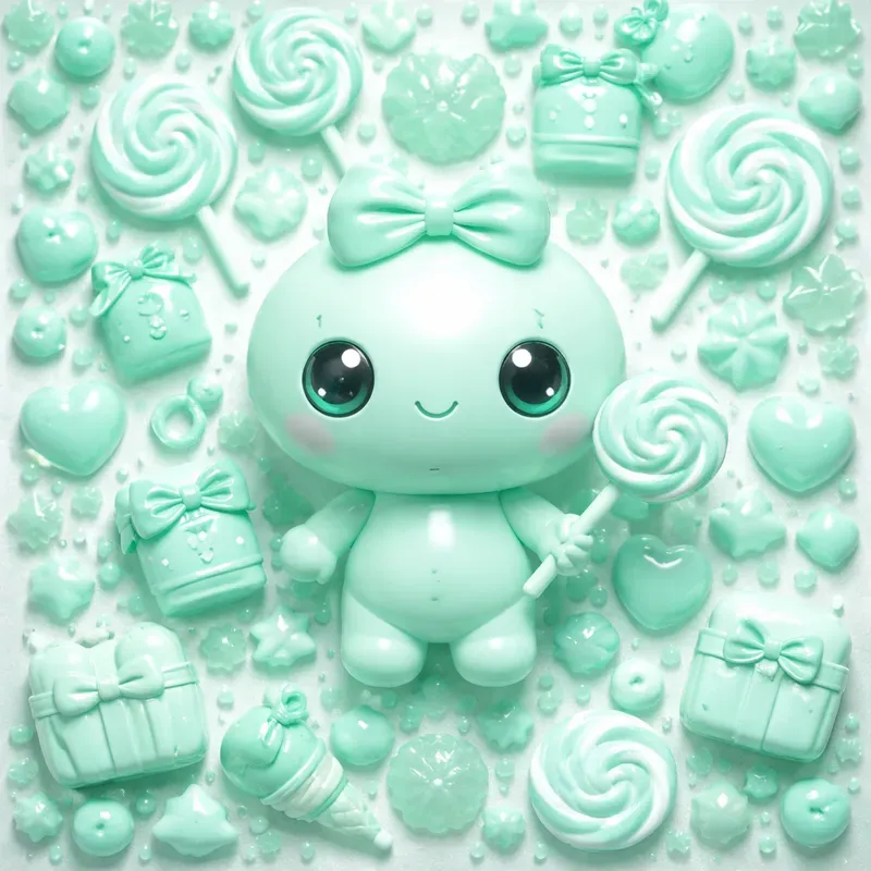 Vibrant Toy Flatlay Dreamscape Art