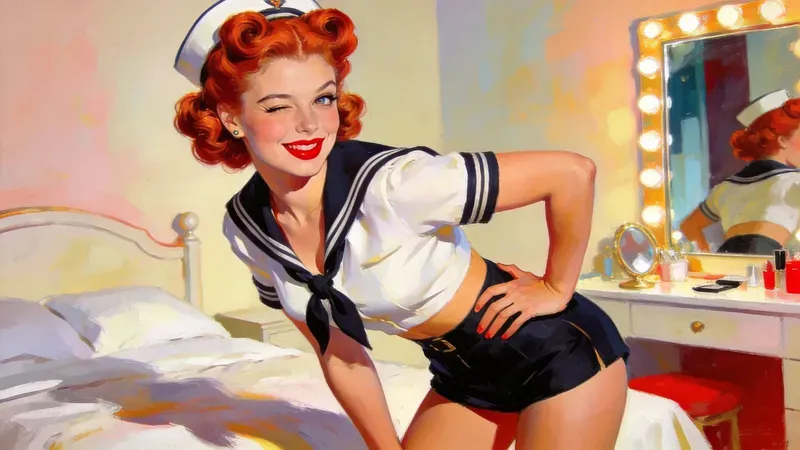 Vintage 1950s Pinup Image Generator