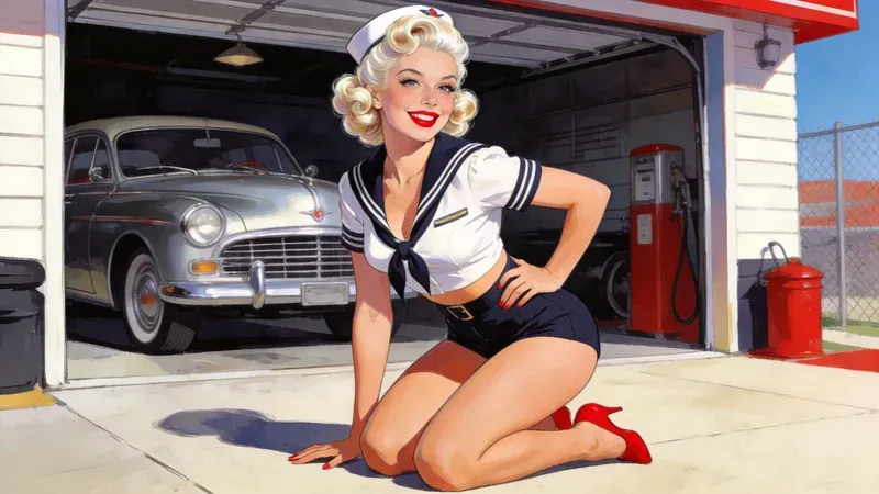 Vintage 1950s Pinup Image Generator
