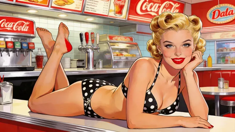 Vintage 1950s Pinup Image Generator