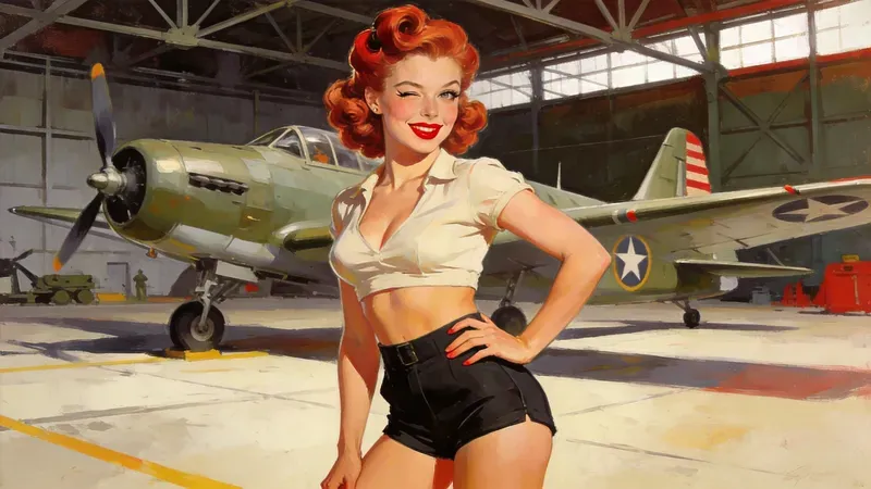 Vintage 1950s Pinup Image Generator