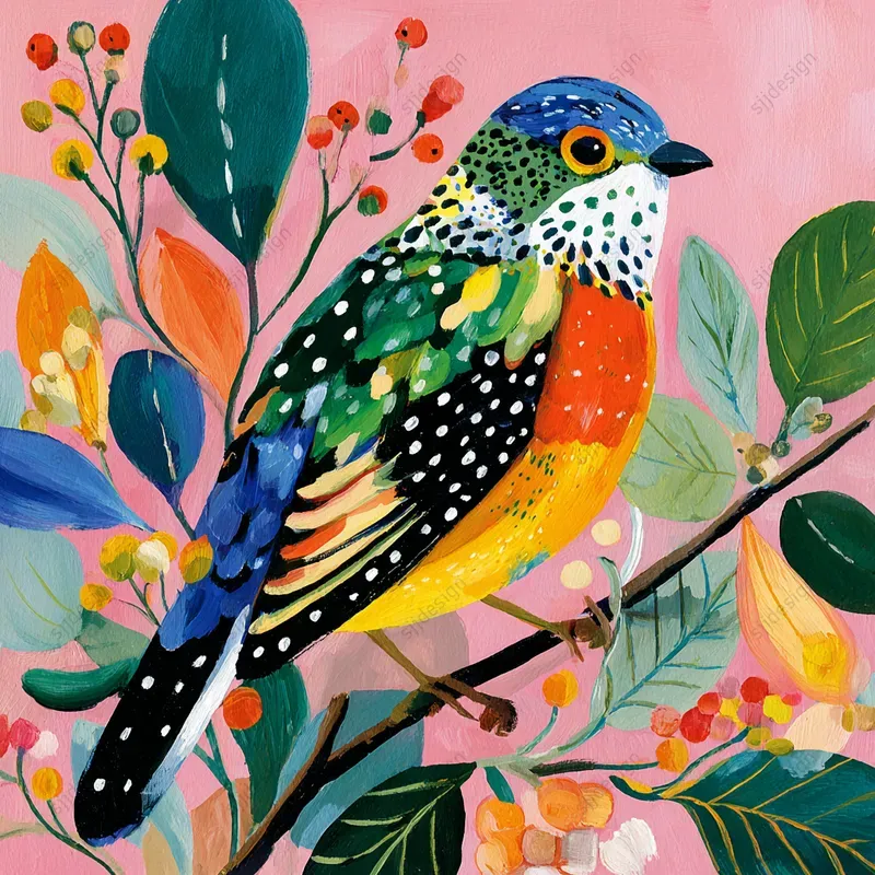 Maximalist Floral Portrait Art