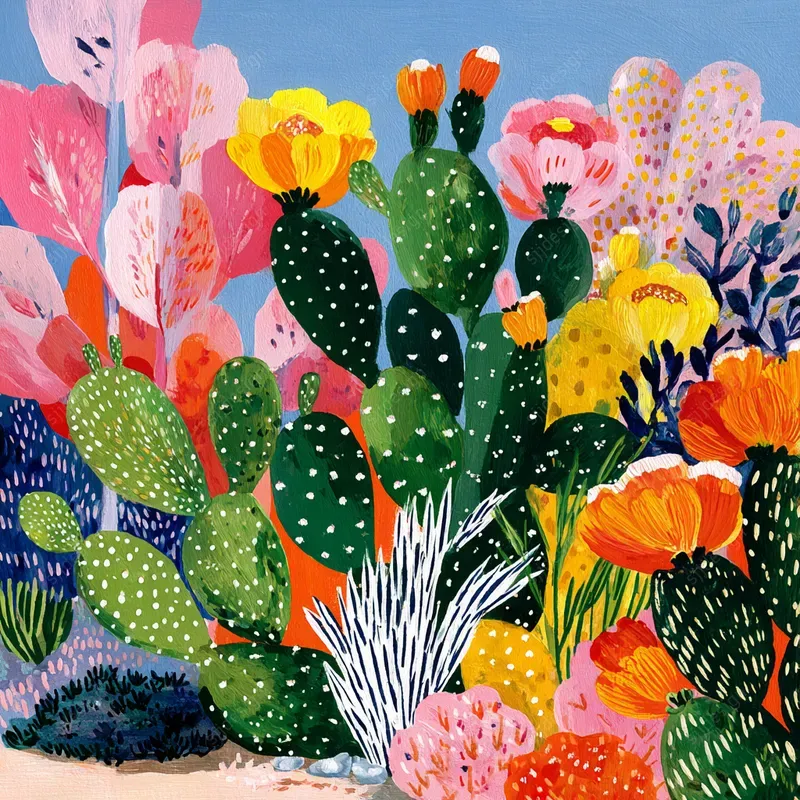 Maximalist Floral Portrait Art