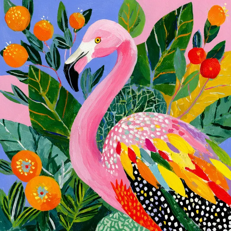 Maximalist Floral Portrait Art