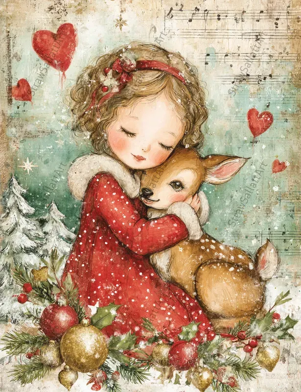 Vintage Christmas Junk Journal Ephemera