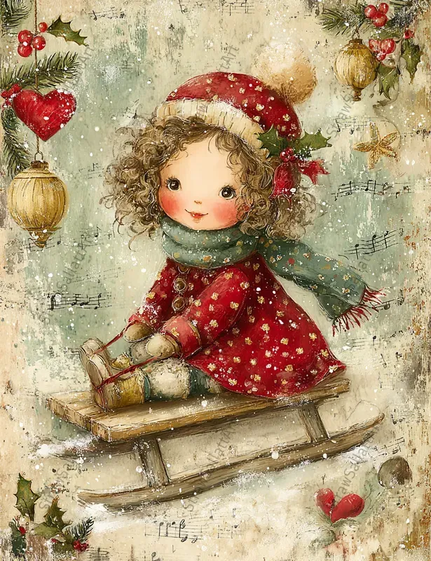 Vintage Christmas Junk Journal Ephemera