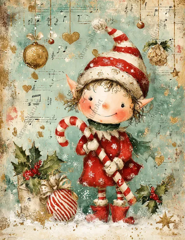 Vintage Christmas Junk Journal Ephemera